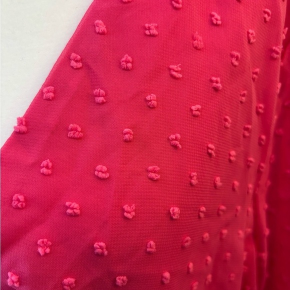 Plus V-Neck maxi with Bell Sleeves Swiss Dot pattern - Picture 4 of 4